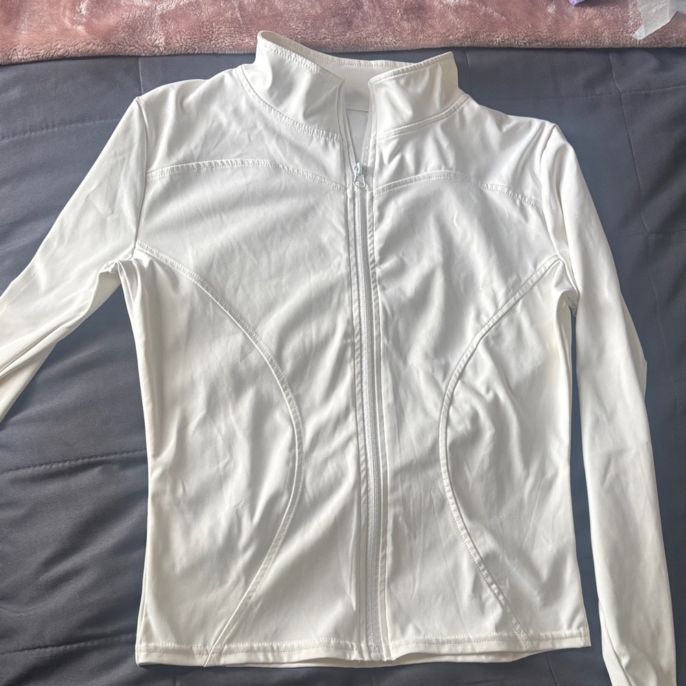 Amazon Women's White Zip-Up Sweater